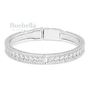 5Mm 18K chapado en oro plata esterlina 925 moissanite princesa corte brazalete pulsera para hombres mujeres regalos joyería al por mayor - Product Image 3