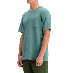 Camiseta Informal para Hombre, 180 GSM, Simple, Clásica, Cómoda, con Bolsillo en el Pecho, Manga Corta, Logotipo Personalizado, Camisetas de Algodón Premium - Product Image 2