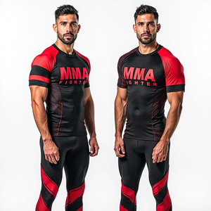 เสื้อรัดกล้ามเนื้อ BJJ MMA คุณภาพสูง พิมพ์ลายแบบ Sublimation ระบายอากาศได้ดี แห้งเร็ว ต้านเชื้อแบคทีเรีย ทนทาน เหมาะสำหรับการแข่งขัน - Product Image 5