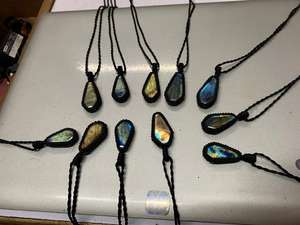 Handmade Gemstone Macrame Antique Pendant <b>Necklace</b> Healing Stone Jewelry <b>Boho</b> Macrame Gift for Women - Product Image 6