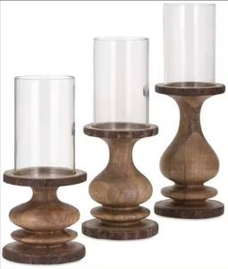 Portavelas de madera de forma redonda de diseño personalizado para el hogar, Hotel, iluminación de mesa, portavelas decorativo al por mayor - Product Image 2