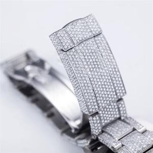 Reloj Mecánico Automático Black Pearl Jewels BPJ1193 de 41 mm con Esfera Blanca, Diamantes Moissanite, Cristal y Cierre Oculto - Product Image 5