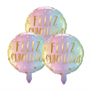 Ballons Bobo 3 Joyeux Anniversaire 24cm Ballons Métalliques à l'Hélium Épais pour la Fête des Mères Diplôme Nouvel An Chinois Retour à l'École - Product Image 1