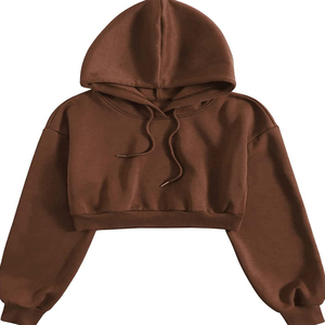 Pull de haute qualité Crop Top à capuche pour femmes Logo personnalisé Vêtements décontractés respirants pour l'hiver Fabriqué au Pakistan - Product Image 1