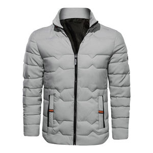 Venta caliente chaqueta de invierno personalizada suelta Casual gruesa burbuja Puffer piel de oveja decoración cierre de cremallera impermeable característica 2026 - Product Image 1