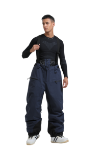 Pantalon de ski et snowboard unisexe GSOU SNOW imperméable 15 000 mm coupe-vent 100 % polyester coupe ample avec bretelles amovibles pour sports d'hiver - Product Image 5