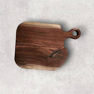 Tabla de cortar de madera con acabado elegante, tabla de quesos de acero inoxidable con cuchillo, donde el estilo atemporal se encuentra con la utilidad práctica de la cocina - Product Image 5