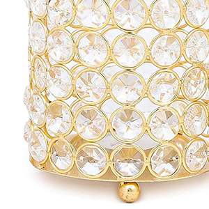 Portavelas votivo de cristal de metal hecho a mano con acabado elegante, perfecto para una elegante decoración de velas de mesa - Product Image 3