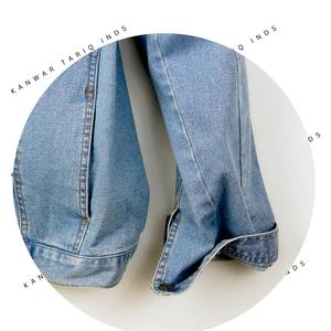 Wholesale 350 GSM Heavy Weight <b>Men's</b> <b>Jeans</b> Customized Business Direct Cut with French Zipper Cheap Denim <b>Shirt</b> - Product Image 6