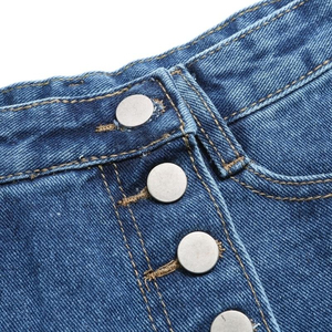 Pantalones cortos vaqueros rectos Vintage de talla grande para mujer, cintura alta, elásticos, rasgados, informales, moda de verano, estilo callejero para exteriores - Product Image 3