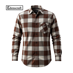 Custom Plus Size Plaid <b>Flannel</b> <b>Men's</b> <b>Shirts</b> Long Sleeve Casual 100% Cotton Eco-Friendly UV Protection Autumn Summer <b>Shirt</b> - Product Image 1