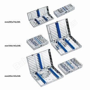 Support de cassette de stérilisation d'instruments pour boîte à 5, 7, 10 et 20 instruments Organisateur d'instruments dentaires allemands en acier inoxydable - Product Image 1