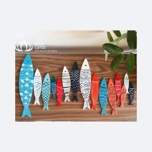 El mejor precio, producto, peces de madera, artesanías decorativas colgantes de Vietnam, Loto Azul, decoración del hogar - Product Image 5