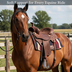 Selle antidérapante en gel pour absorption des chocs Selle d'équitation Western Trail avec siège confortable - Product Image 2
