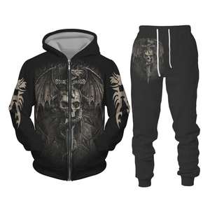 Survêtement à Sublimation pour hommes, marque personnalisée, tissu 100% Polyester, Jogging, fermeture éclair, col montant, respirant, Logo personnalisé - Product Image 2