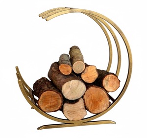 Soporte Decorativo de Metal para Leña, Interior y Exterior, Dorado, para Almacenamiento, Soporte para Leña, Accesorios para Chimenea de Jardín - Product Image 3