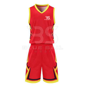 Ensemble maillot et short d'uniforme de basket-ball léger tissu respirant pour la formation d'équipe uniforme de basket-ball professionnel - Product Image 2