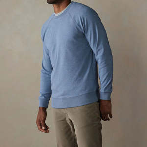 ODM hommes vêtements de sport d'hiver 100% coton tricoté polaire respirant pull sweat anti-rétrécissement personnalisable avant Logo - Product Image 3