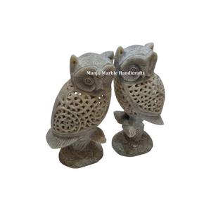 Escultura de animal tallada de esteatita de diseño clásico superior con diseño pulido natural para artículos de decoración del hogar - Product Image 2