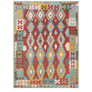 พรมกิลิมไมมาณา อัฟกานิสถาน ขนาด 232 x 178 ซม. ชุดพรมพื้นเมืองแบบดั้งเดิมของอัฟกานิสถาน - Product Image 1