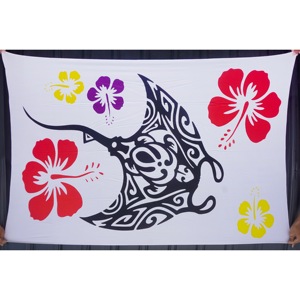 Pareos Hawaianos Pintados a Mano 100% Rayón de Alta Calidad, Ropa de Playa Personalizada al por Mayor, Cubierta para las Islas del Pacífico Asiático HPMU003-03-180 - Product Image 1