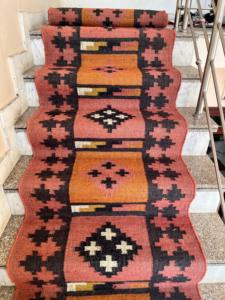 Alfombra plana de yute de lana de diseño abstracto de estilo moderno de calidad superior para decoración de diseñador de cocina y sala de oración al mejor precio - Product Image 2