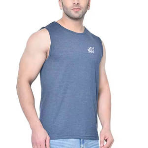 เสื้อกล้ามผ้าฝ้าย100% ที่กำหนดเองสำหรับผู้ชายเสื้อกล้ามสำหรับยิมพร้อมพิมพ์ลายปักออกแบบได้ตามต้องการสำหรับผู้ชายเสื้อผ้ายิม - Product Image 4