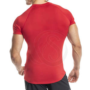Camiseta Deportiva de Manga Corta para Hombre, Ajustada, Transpirable, para Gimnasio y Fitness, Tejido de Lona de Spandex/Poliéster, Diseño Veraniego - Product Image 2