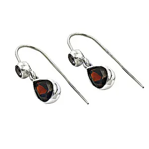 18K Gold Plated 925 <b>Silver</b> Teardrop Earrings with Garnet Pearl Diamond Turquoise Gemstones for <b>Wedding</b> Party Jewelry for Women - Product Image 3