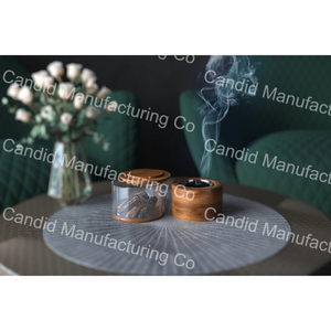 Mabkhara de Madera Acrílica con Incrustaciones, Caja de Mubkhar con Bandeja, Quemador de Bakhoor, Bandeja para Servir Madkhan - Product Image 4