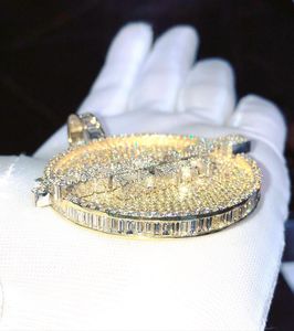 Personnalisé Argent Sterling 925 Diamant Rappeur Bijoux Charme Pendentif Fine Blanc Glacé Chaîne avec Or Placage - Product Image 5