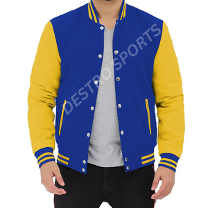 Venta al por mayor personalizado bordado Varsity chaqueta Unisex impreso último diseño chaquetas de béisbol con logotipo personalizado - Product Image 1