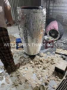 Vase de sol artisanal vietnamien en laque foncée de haute qualité pour la décoration intérieure - Product Image 4