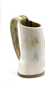 Meilleure vente Stein de bière en corne de buffle de luxe rustique poli à la main 500ml écologique durable pour bar à la maison - Product Image 2