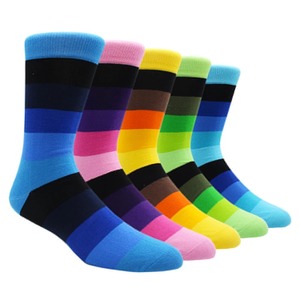 Size Casual Fashion Cotton Funny <b>Long</b> <b>Men</b> <b>Socks</b> Contrast Color Rainbow Larger Size Stripe <b>Socks</b> for <b>Men</b> - Product Image 5