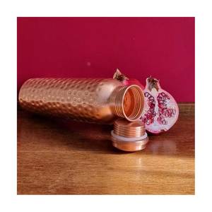 Conception personnalisée fabriquée en inde cuivre Hermo bouteille large bouteille d'eau potable exportateur indien avec qualité d'exportation - Product Image 6