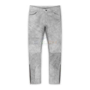 Pantalones de cuero ligeros para hombre superventas, ropa informal de calidad superior con patrón recto de cintura media a la venta - Product Image 1