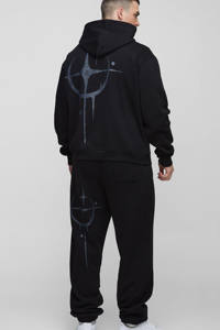 Vente en Gros Logo Personnalisé Grand Surdimensionné Boxy Homme Graffiti Imprimé Survêtement à Capuche & Jogger Ensemble 2 Pièces Streetwear Survêtement pour Hommes - Product Image 2