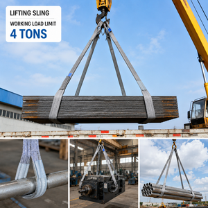 Eslinga de Elevación Plana para Construcción, 4 Toneladas, Poliéster Resistente al Desgaste, Directo de Fábrica con Fabricación Personalizada - Product Image 2