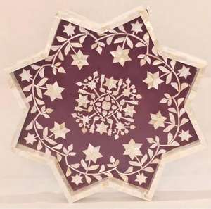 Plateau de service en résine personnalisé de haute qualité élégant et écologique à des fins décoratives - Product Image 2