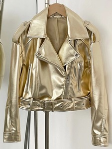 Vestes en cuir véritable de courte longueur OEM en gros, veste en cuir véritable coupe-vent, veste élégante de style hip-hop, vestes pour femmes - Product Image 6