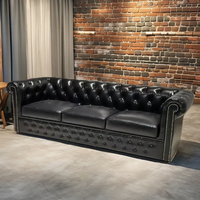 Canapé Chesterfield Aviateur en Cuir PU Rétro Industriel pour Salon, Hôtel et Appartement - Design Durable