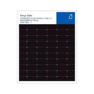 Panneau solaire monocristallin double vitrage HJT de type N Emrys Solar ES560M72-S2-BF 600W - Product Image 2