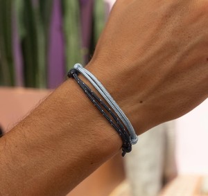 Surfer Bracelet Set for <b>Men</b> and Women - Handmade Boho Summer Festival Jewelry - Product Image 2