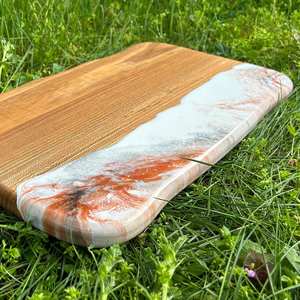 Tabla de quesos de madera y resina de alta calidad, utensilios para el hogar y la cocina, fiesta de cumpleaños, logotipo personalizado usado, nuevos productos - Product Image 2