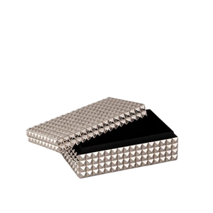 Boîte à bijoux à motif de diamant de haute qualité finition polie géométrique en or Solution de stockage polyvalente à prix d'usine - Product Image 5