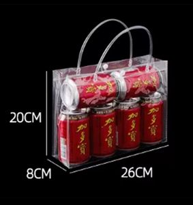 Bolsa de Compras de PVC Transparente con Base Cuadrada, Asas y Botón a Presión, con Logotipo Personalizado Impreso |   Bolsa Impermeable Premium para Ropa - Product Image 3