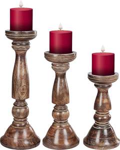 เชิงเทียนไม้ทำมือสุดหรูทันสมัย เป็นมิตรกับสิ่งแวดล้อม ปรับแต่งได้ เหมาะสำหรับตกแต่งบ้าน วันคริสต์มาส และวันวาเลนไทน์ - Product Image 2