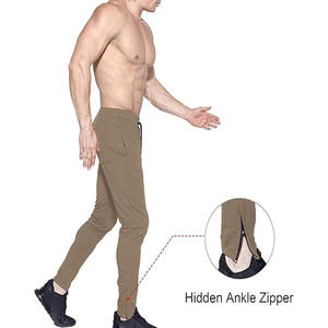 Pantalons décontractés en coton pour hommes, couleurs unies, taille élastiquée, pantalons en lin et coton pour hommes, fabriqués par Dress Sports - Product Image 3