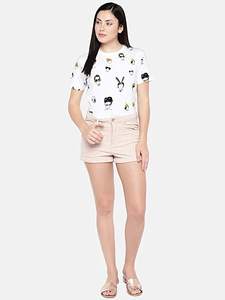 T-shirts à manches courtes imprimés personnalisés pour femmes Tissu tricoté décontracté écologique avec décoration de plumes - Product Image 6